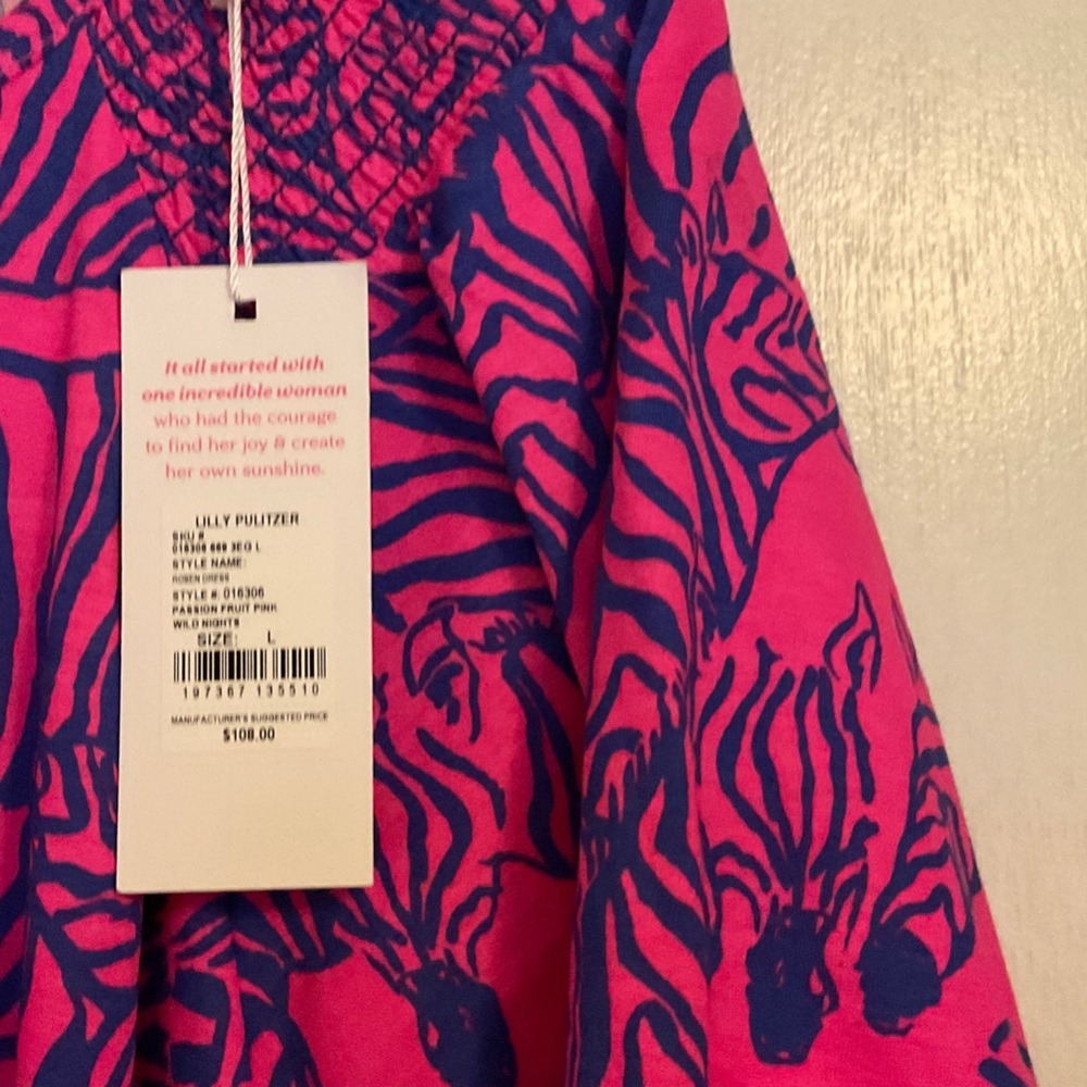 Lilly Pulitzer Pink and Blue Mini Dress